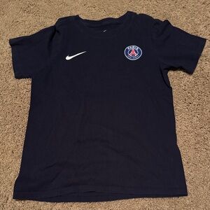 Nike PSG Neymar #10 Kids Dark Blue Logo T-Shirt